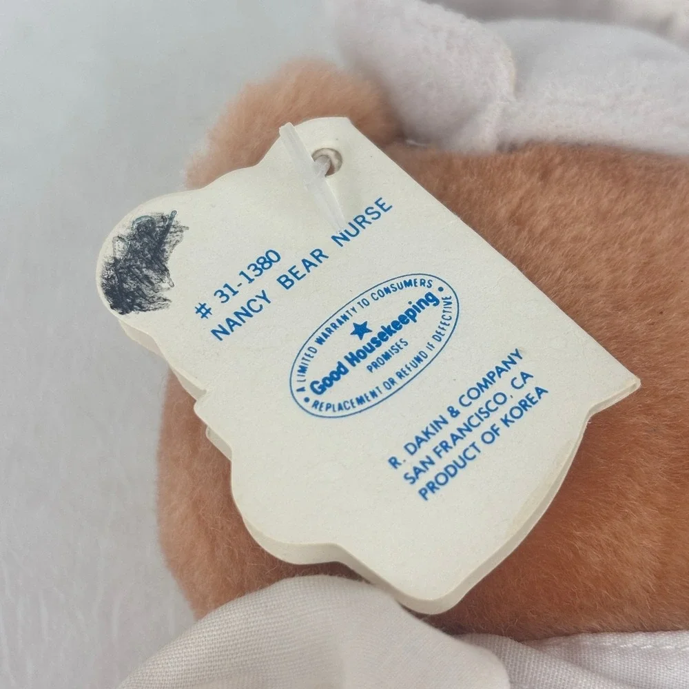Dakin Nancy Bear Nurse Plush Nature Babies 8 Inch Stuffed Animal Vintage 1985
